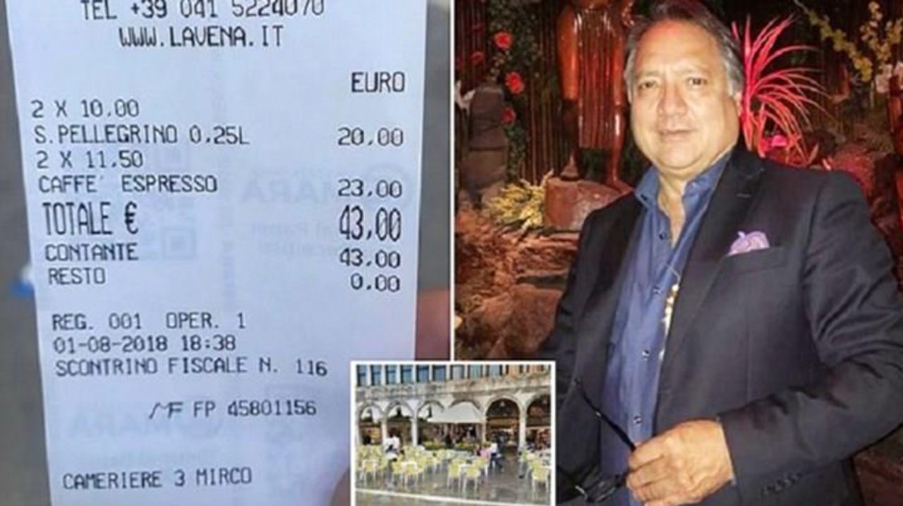 Σαν να το παράκανε: 43€ για δύο καφέδες και δύο μπουκάλια νερό πλήρωσε τουρίστας στην Ιταλία!